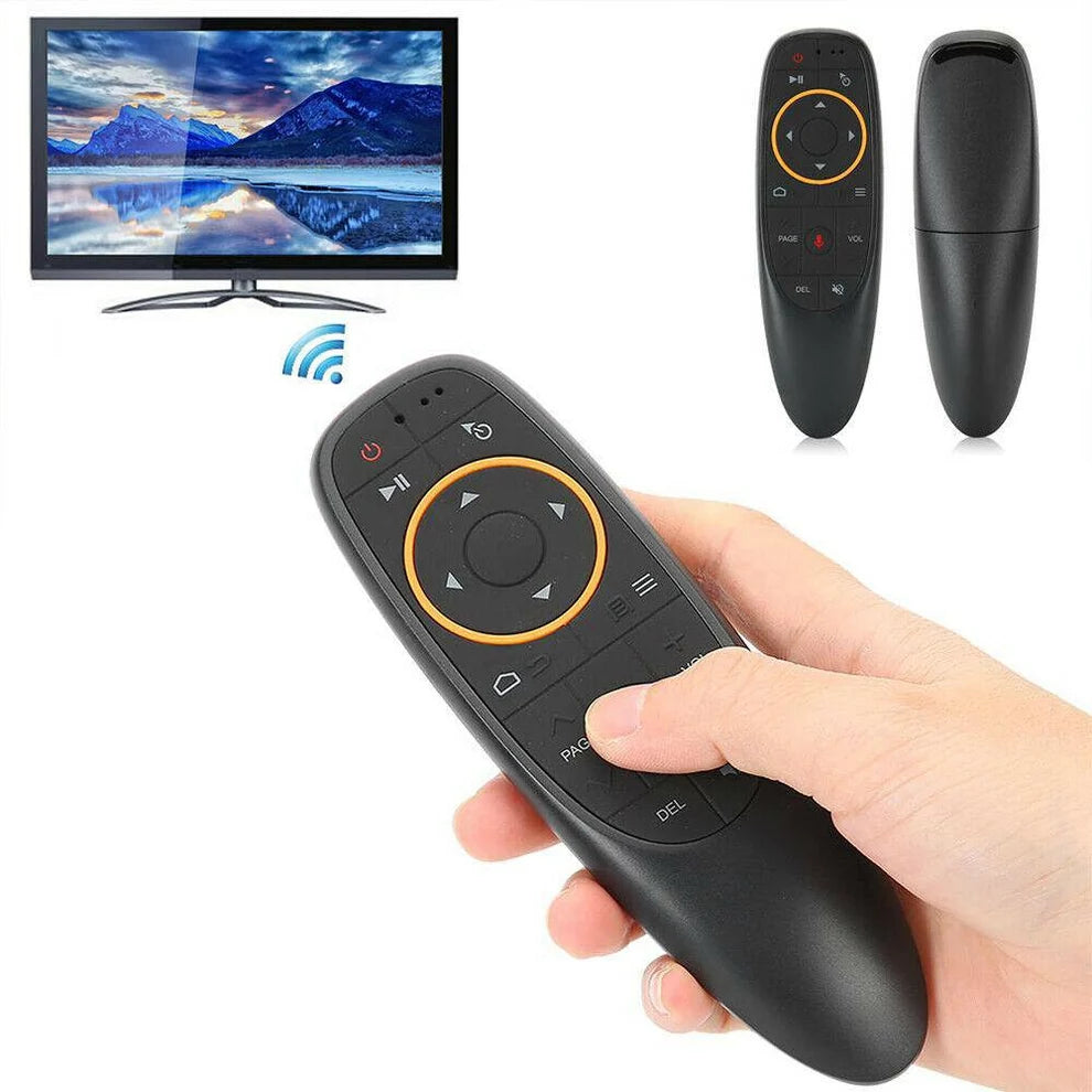 2.4GHz Wireless Air Mouse Remote with 6-Axis Gyroscope & Voice Control for Smart TV, Android TV Box, PC & Projector