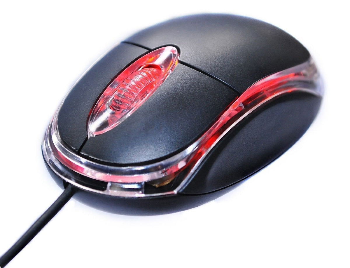 USB Optical Mouse – 3 Button Wired Mouse with Precise Tracking for Laptop & Desktop