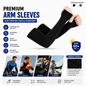 Premium UV Protection Arm Sleeves (1 Pair) – Unisex Cooling Sports Sleeves