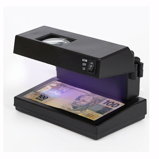 UDSPHERE Portable UV Currency Note Detector with Magnifying Glass | Fake Note Checker | Cash Verification Machine | Black